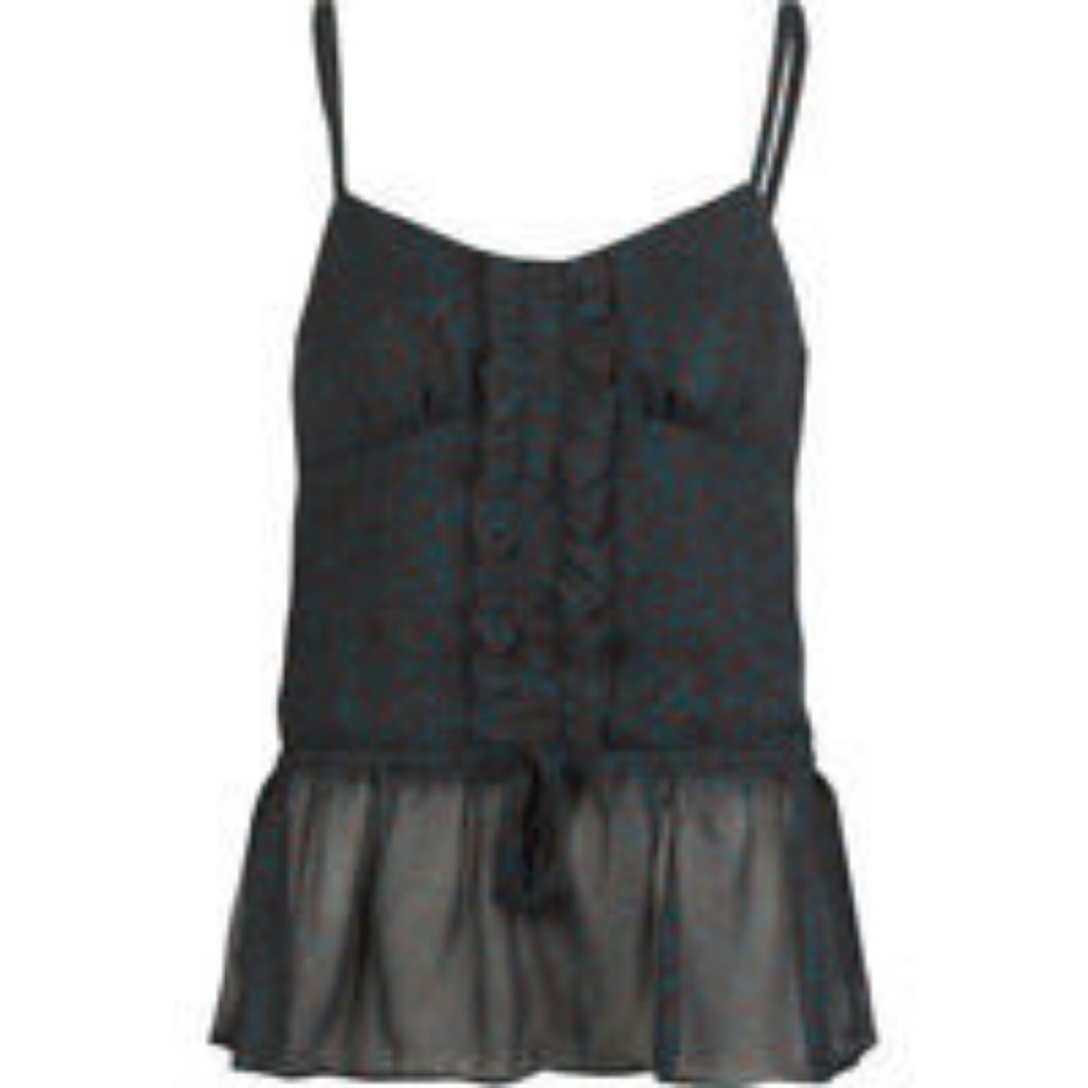 Full Tilt Zip Sheer Waist Floral Top Sz L New
